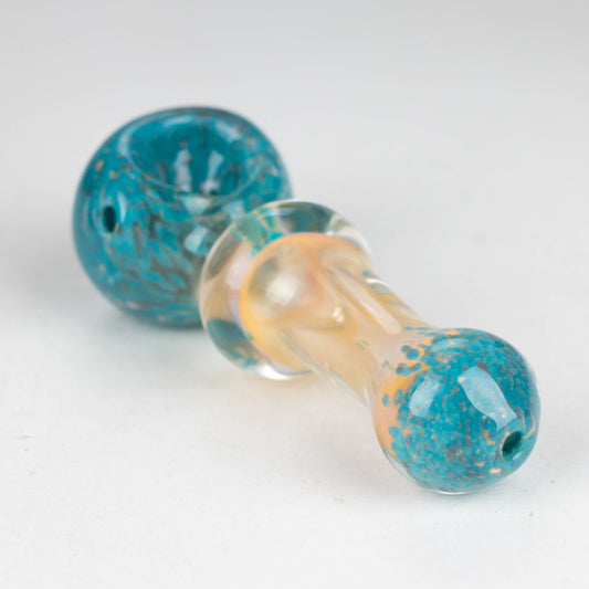 5” Gold Fumed Hand Pipe Pack of 2 [BZS-0092] Glass Pipe Bongzie Smokes