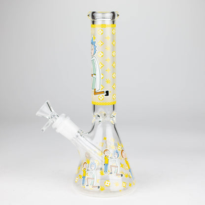 9" Glow In The Dark 4mm glass bong [S60] Glass Bong Super Supplys Inc
