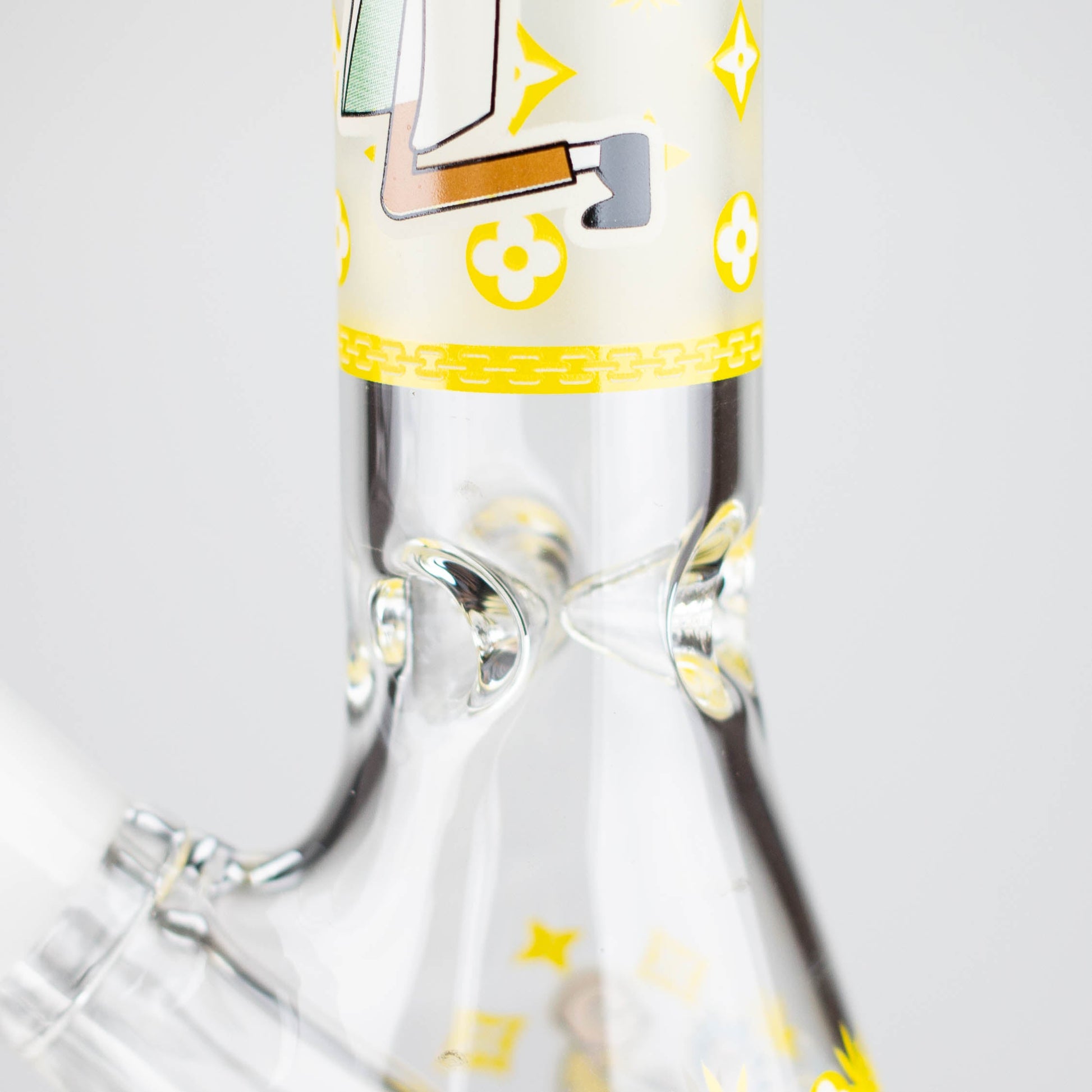 9" Glow In The Dark 4mm glass bong [S60] Glass Bong Super Supplys Inc