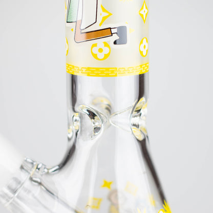 9" Glow In The Dark 4mm glass bong [S60] Glass Bong Super Supplys Inc