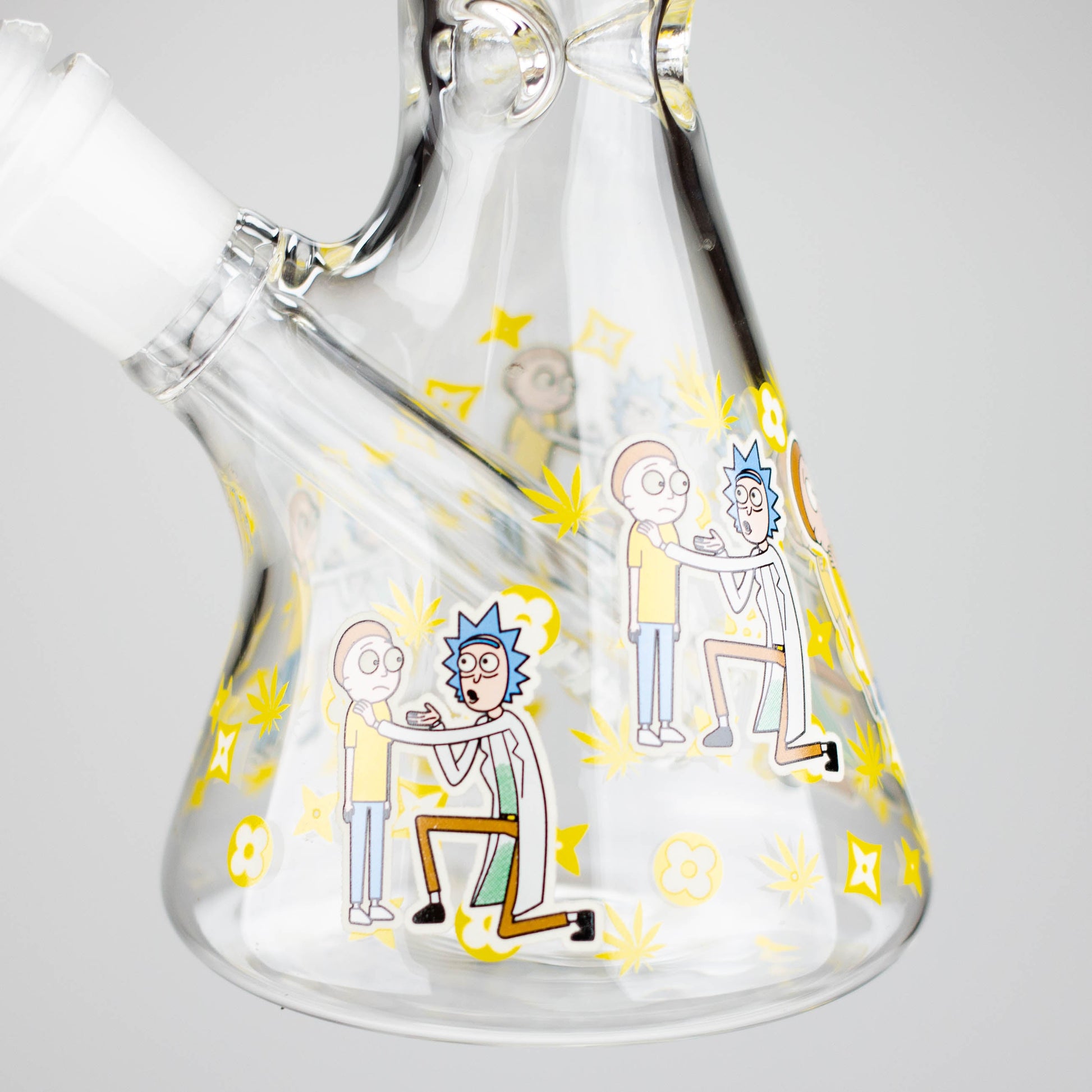 9" Glow In The Dark 4mm glass bong [S60] Glass Bong Super Supplys Inc