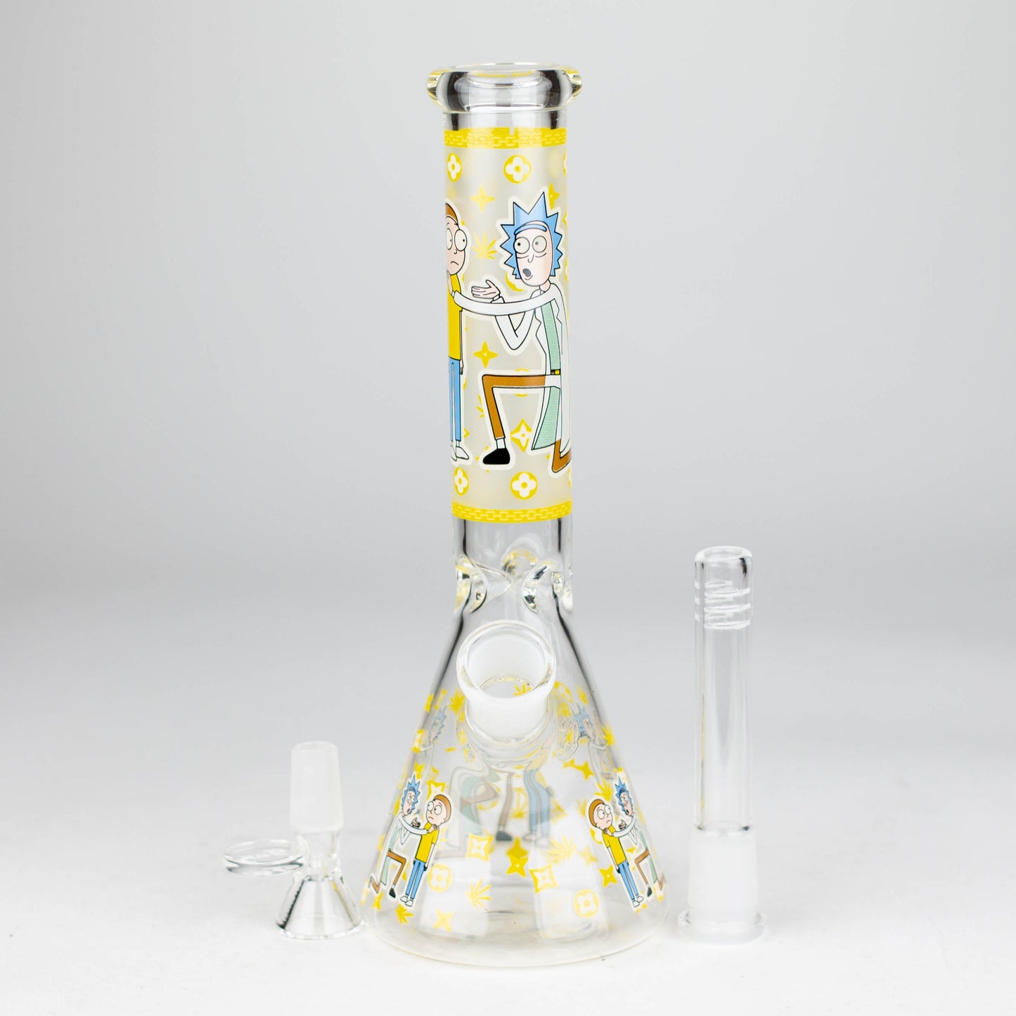 9" Glow In The Dark 4mm glass bong [S60] Glass Bong Super Supplys Inc