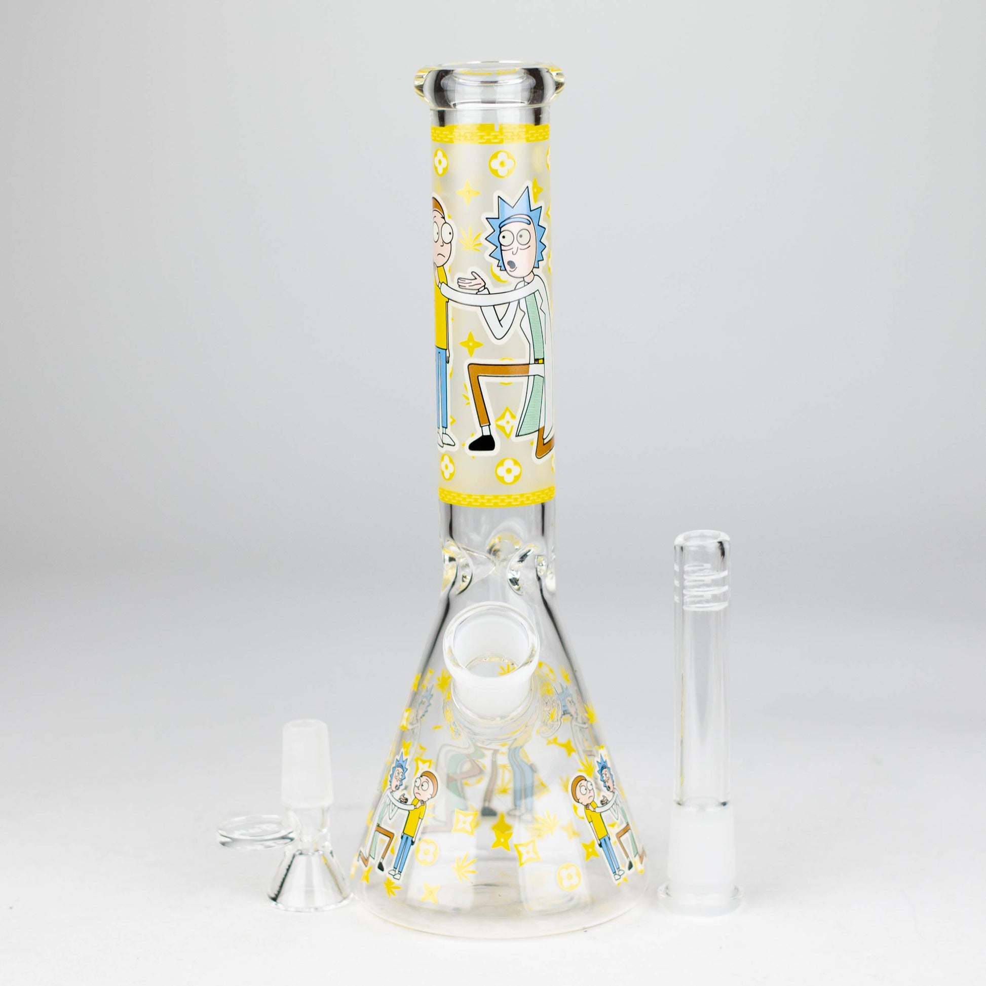 9" Glow In The Dark 4mm glass bong [S60] Glass Bong Super Supplys Inc