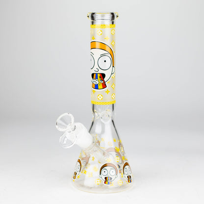 9" Glow In The Dark 4mm glass bong [S60] Glass Bong Super Supplys Inc Design B