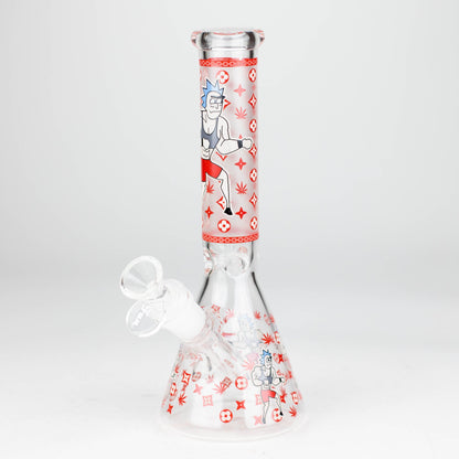9" Glow In The Dark 4mm glass bong [S60] Glass Bong Super Supplys Inc Design F