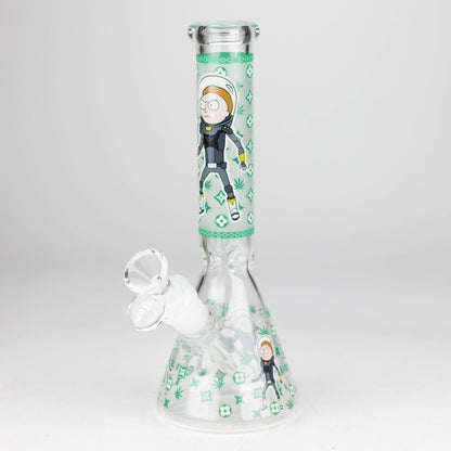 9" Glow In The Dark 4mm glass bong [S60] Glass Bong Super Supplys Inc Design I