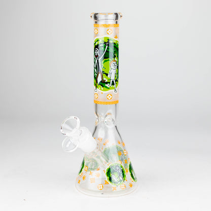 9" Glow In The Dark 4mm glass bong [S60] Glass Bong Super Supplys Inc Design J