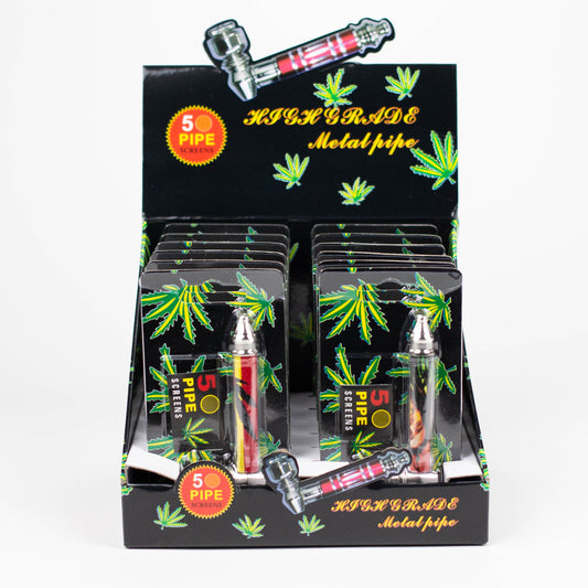 3.5" Metal Pipe with Screen Box of 12 [MP004] Metal Pipe ONE