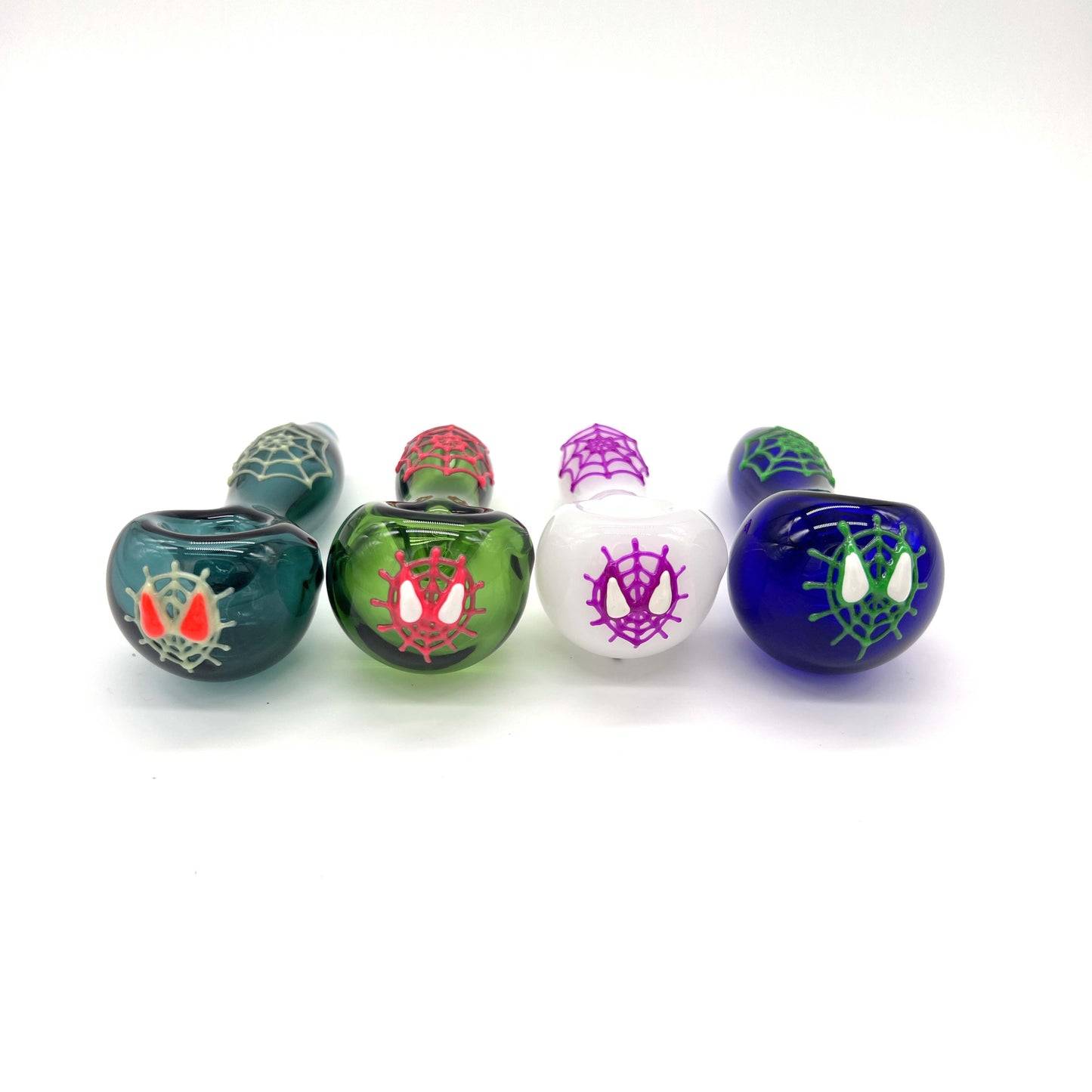 Spider Glow In The Dark Glass Smoking Spoon Hand Pipe Glass Pipe NIBO Distribution