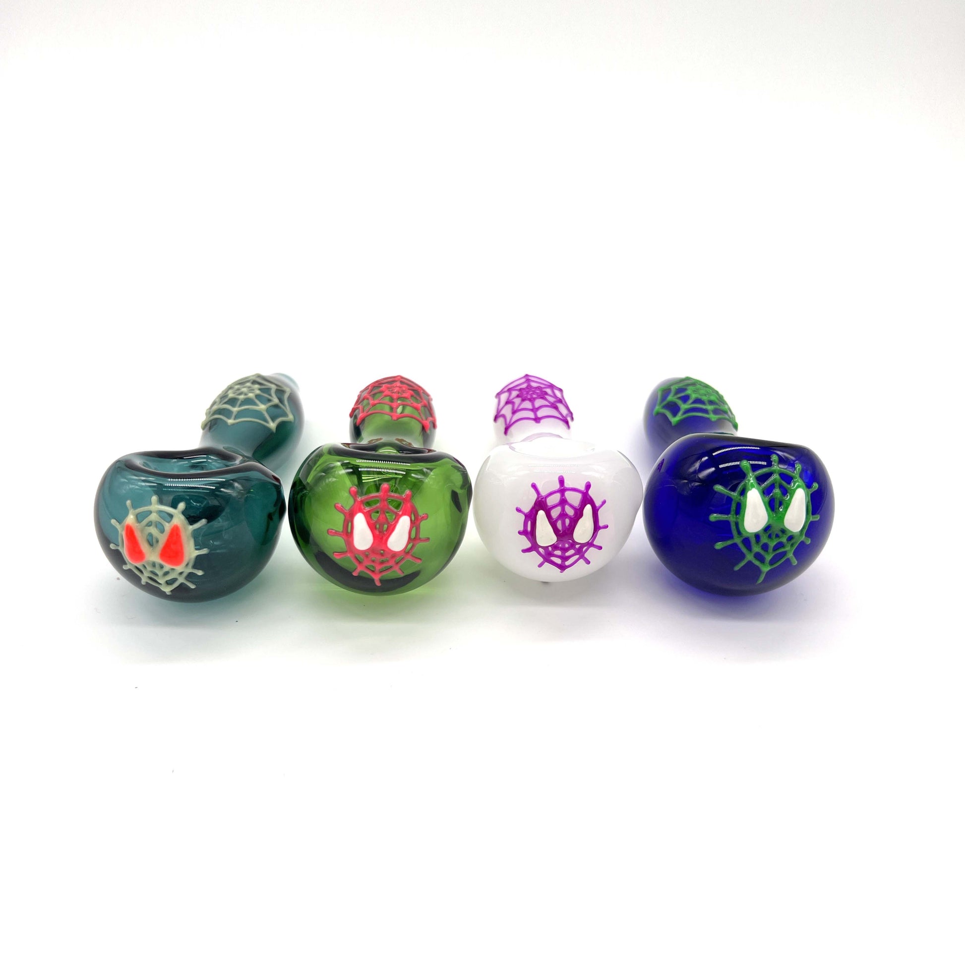 Spider Glow In The Dark Glass Smoking Spoon Hand Pipe Glass Pipe NIBO Distribution