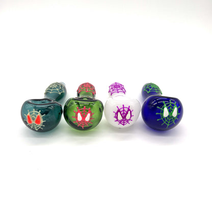 Spider Glow In The Dark Glass Smoking Spoon Hand Pipe Glass Pipe NIBO Distribution