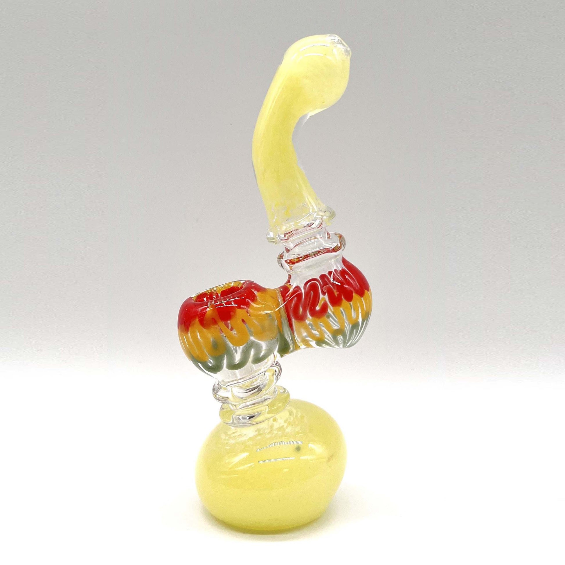 Rasta Bubbler 7" Tall - Assorted Color Glass Pipe NIBO Distribution