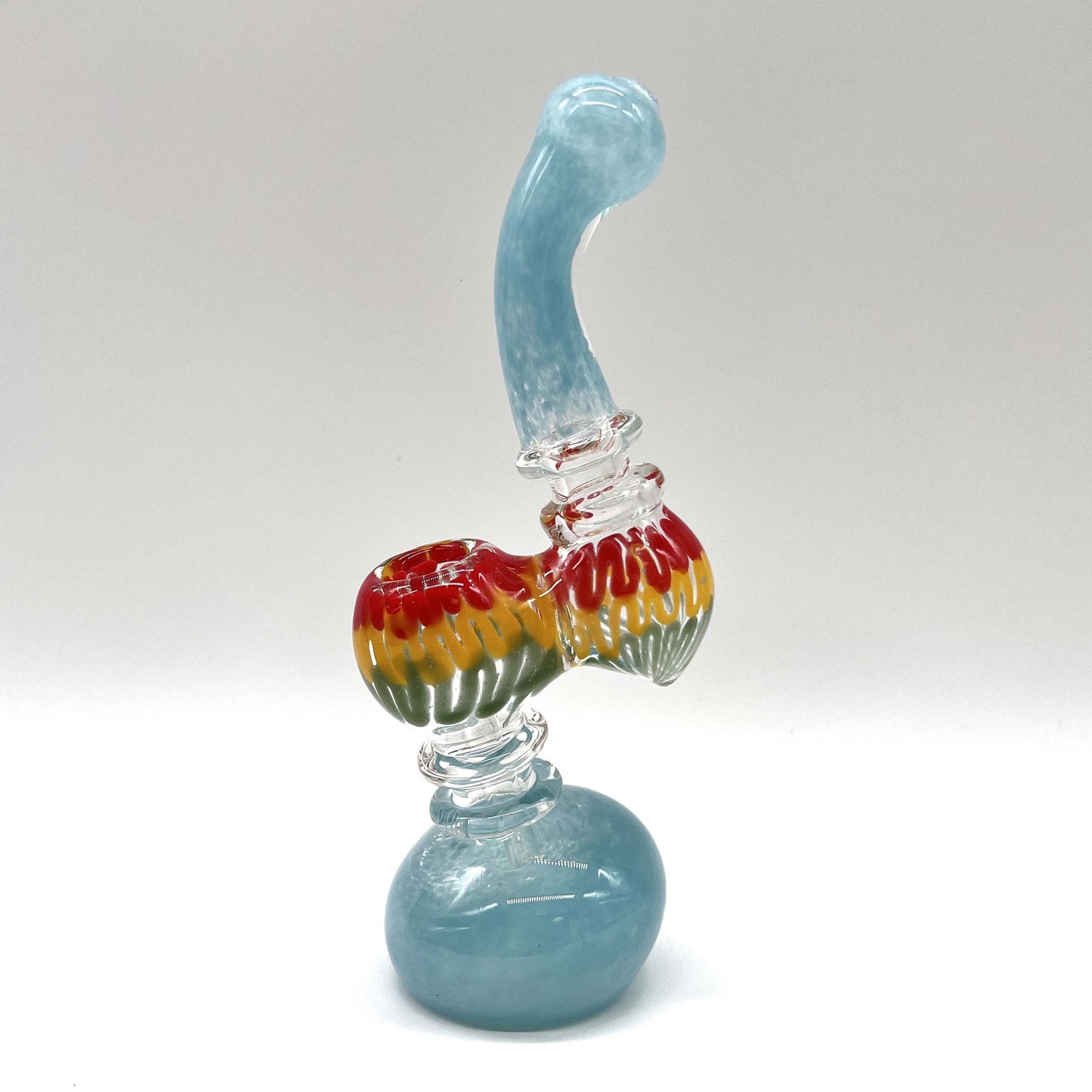 Rasta Bubbler 7" Tall - Assorted Color Glass Pipe NIBO Distribution