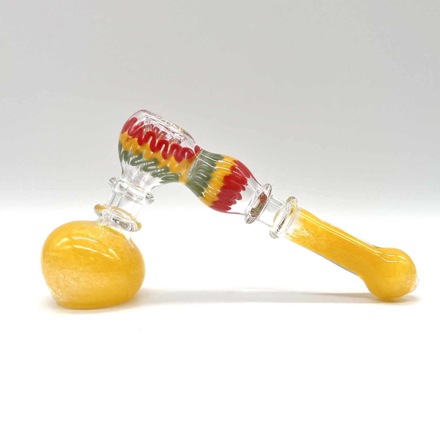 Rasta Bubbler 7" Long - Assorted color Glass Pipe NIBO Distribution