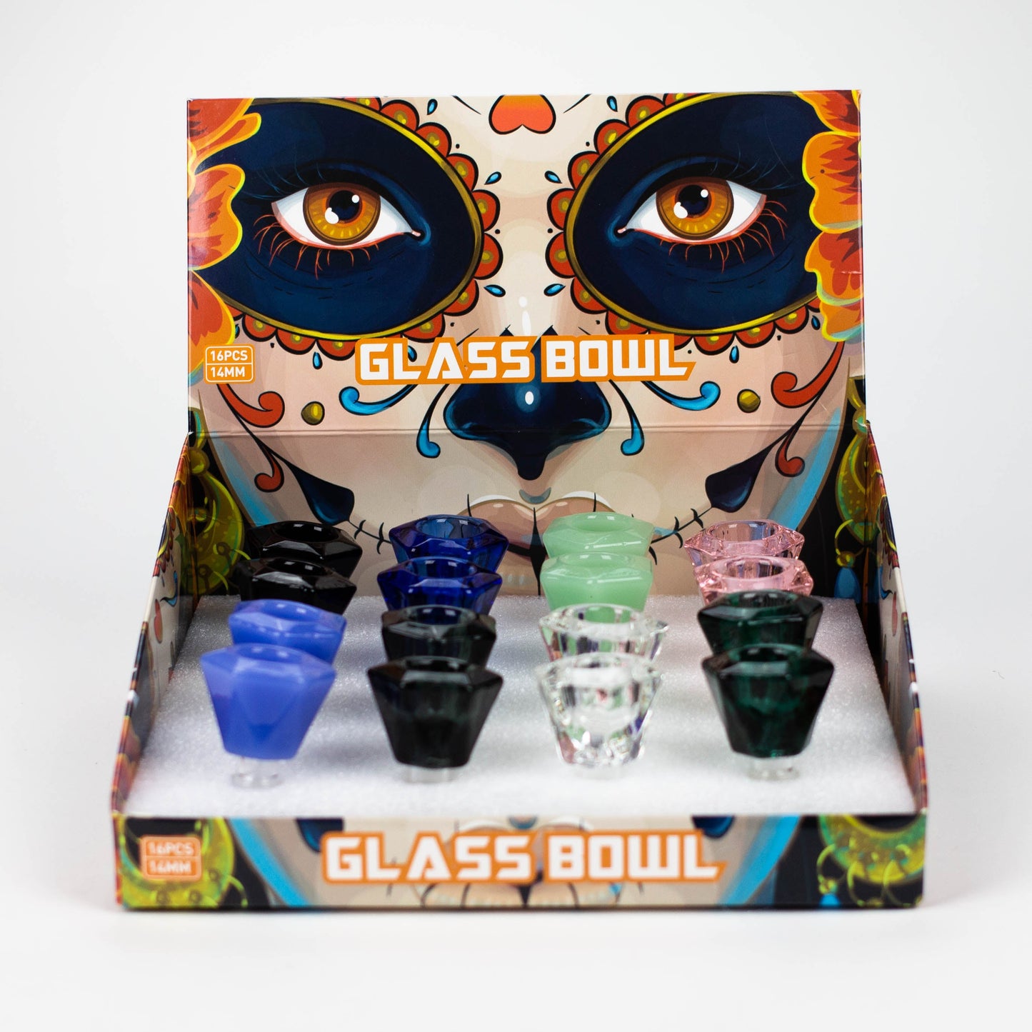Genie | 14 mm Diamond shape Glass Bowl Box of 16 [Bowl6-14] Bowl · Popper BB Canada