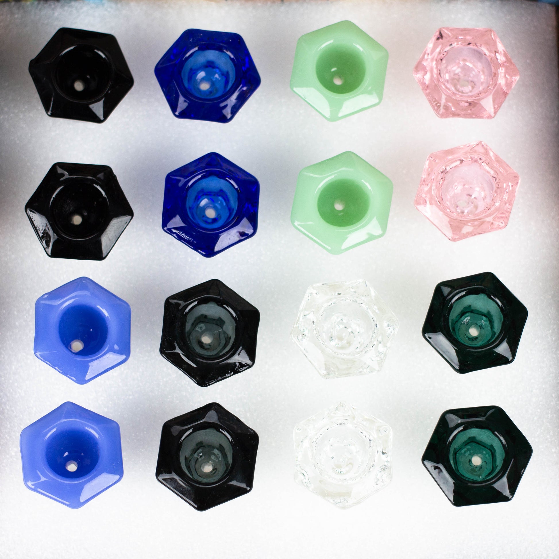 Genie | 14 mm Diamond shape Glass Bowl Box of 16 [Bowl6-14] Bowl · Banger · Oil Burner BB Canada