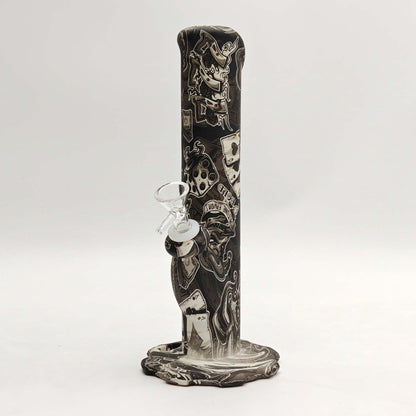 Fortune | 10" Hydrographic Silicone Waterpipe-Assorted [SP1010P] Resin · Silicone · Plastic Bong Fortune