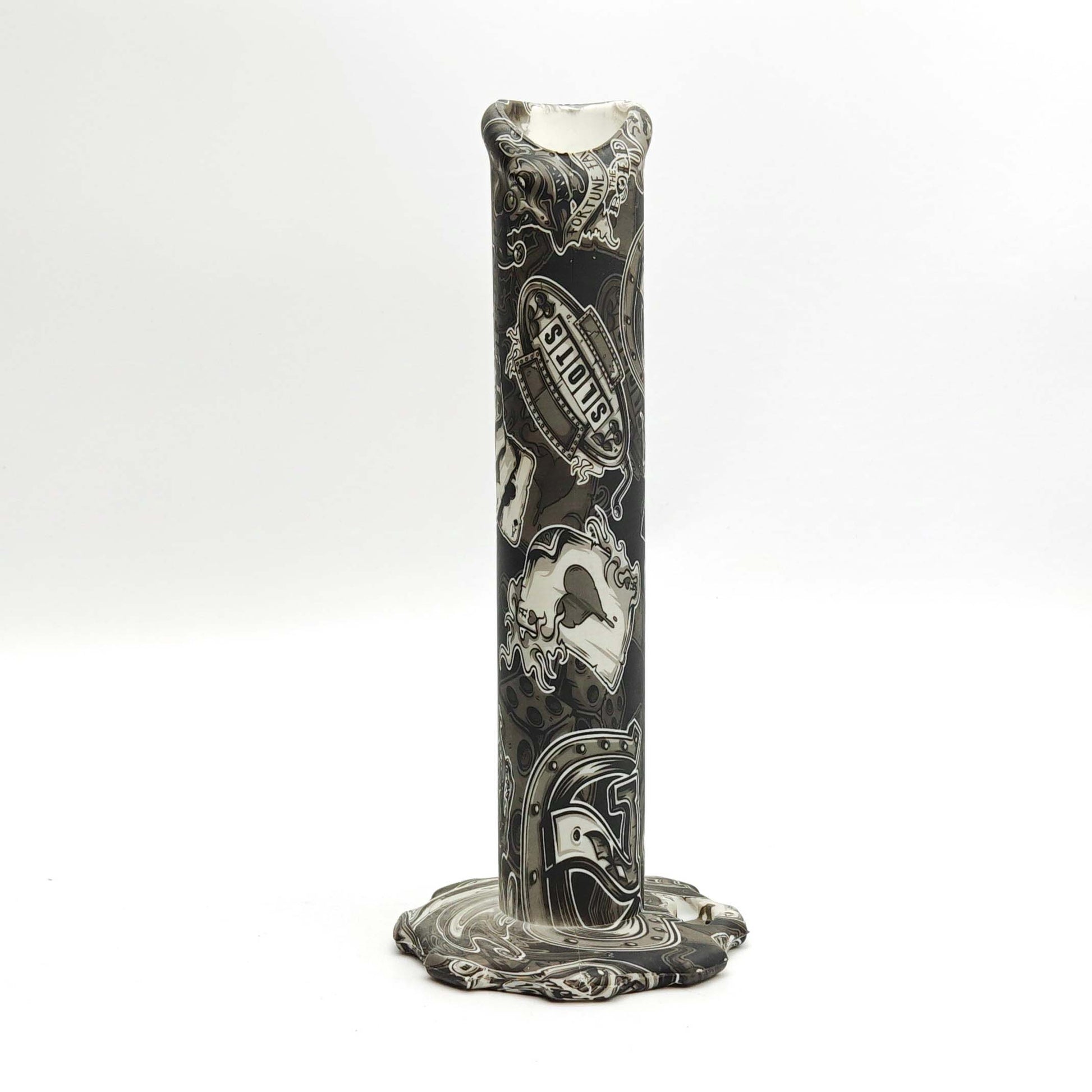 Fortune | 10" Hydrographic Silicone Waterpipe-Assorted [SP1010P] Resin · Silicone · Plastic Bong Fortune