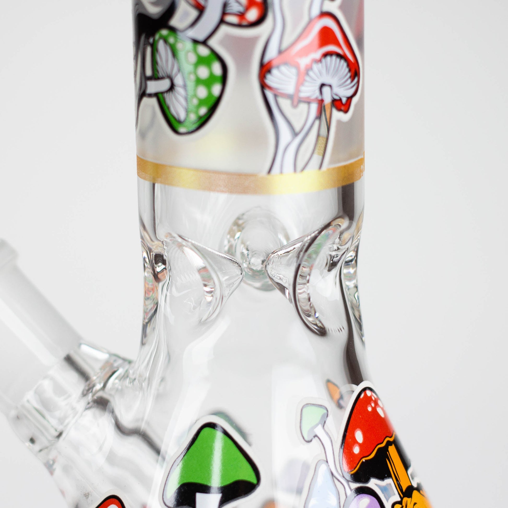 Z10" Glow in the dark Glass Bong With Mushroom Skull Design Glass Bong 777 Smoke