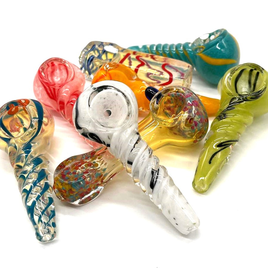 Inside out Glass Pipe 3.5" Assorted Design Glass Pipe NIBO Distribution