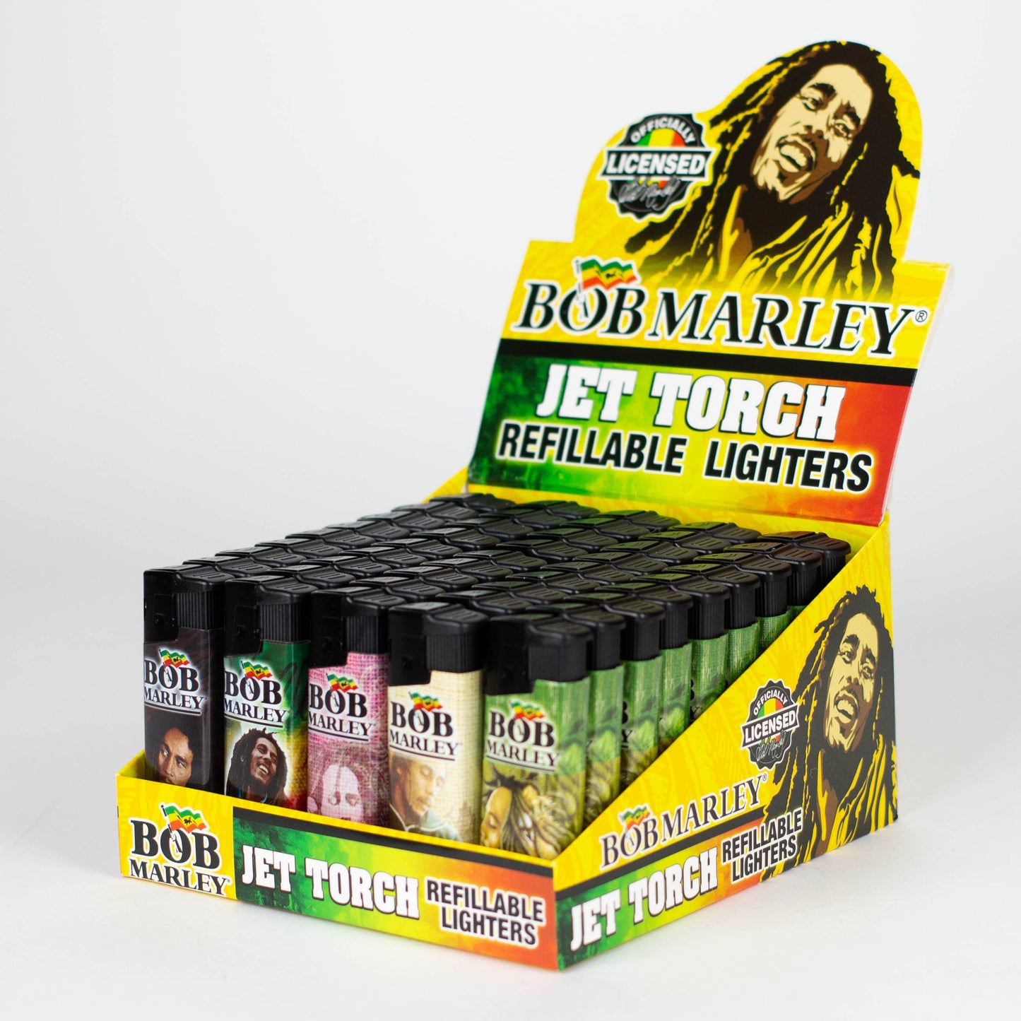 STRiKO | Bob Marley Refillable torch lighter Box of 50 Lighter BB Canada