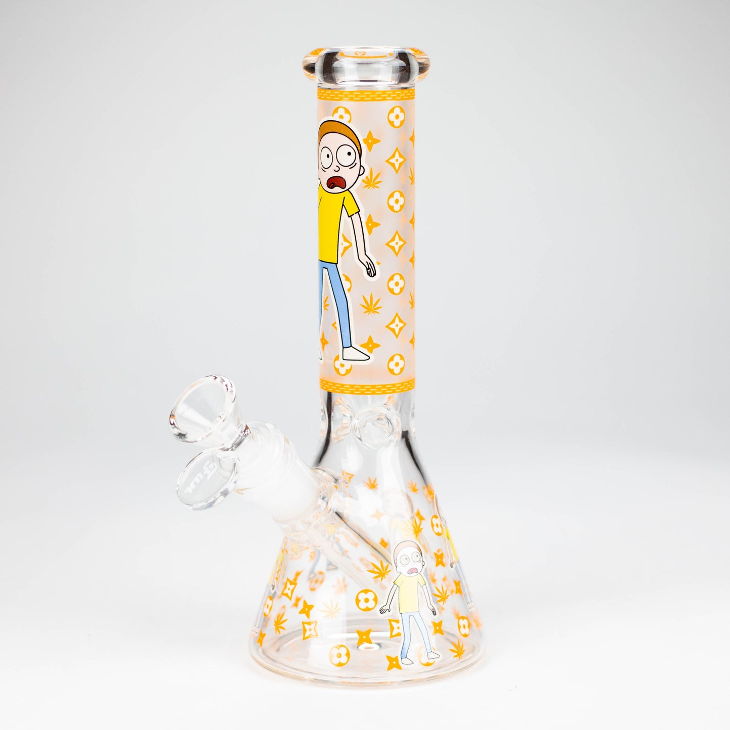 9" Glow In The Dark 4mm glass bong [S60] Glass Bong Super Supplys Inc Design K