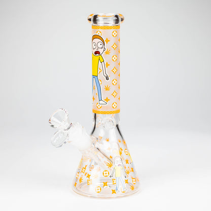 9" Glow In The Dark 4mm glass bong [S60] Glass Bong Super Supplys Inc Design K