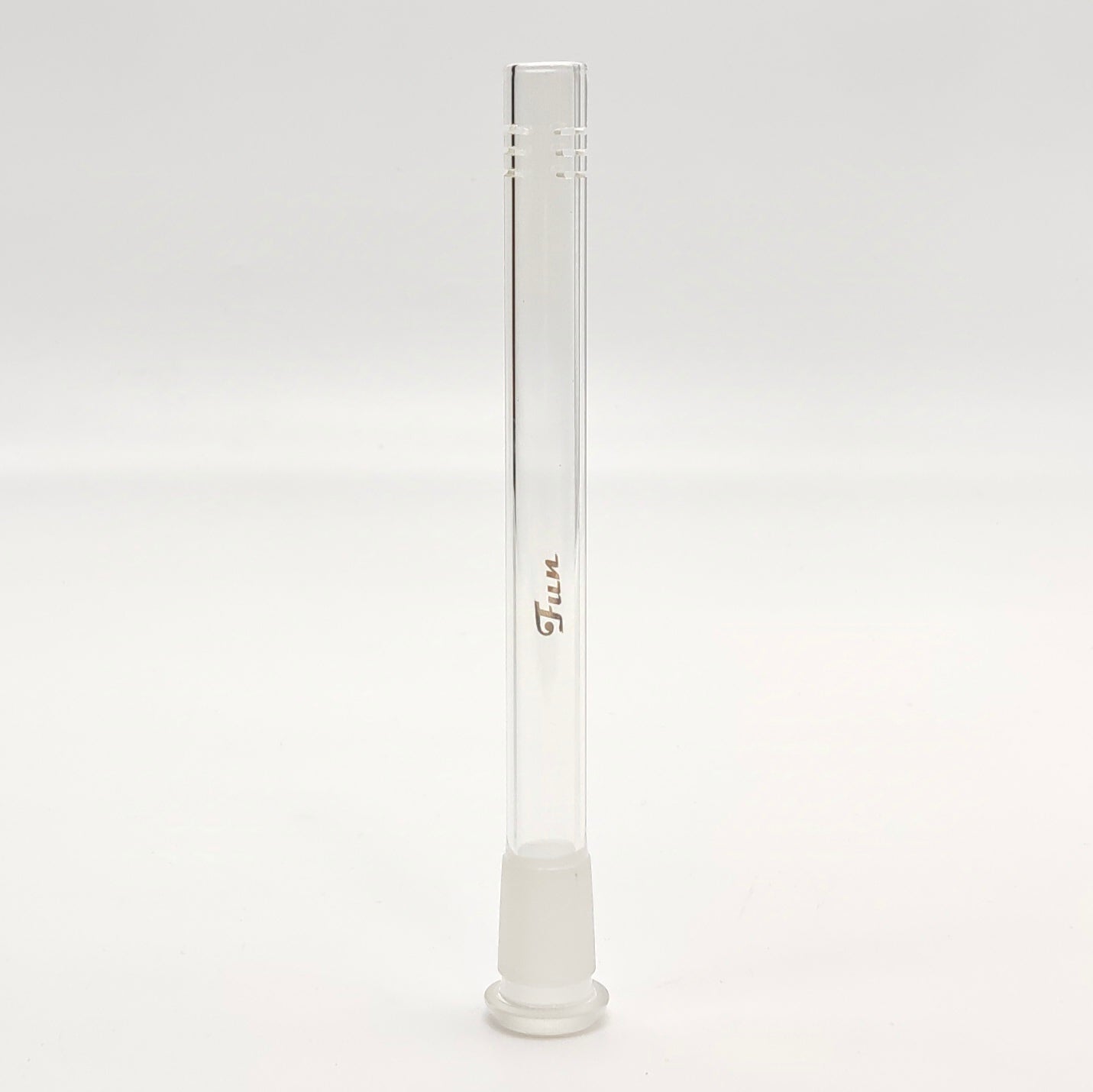 Fortune | Gold Fun Logo Downstems 18mm to 14mm fit Open-Ended Downstem · Bowlstem Fortune 7"