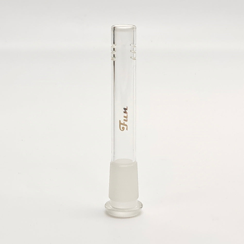 Fortune | Gold Fun Logo Downstems 18mm to 14mm fit Open-Ended Downstem · Bowlstem Fortune 4.5"
