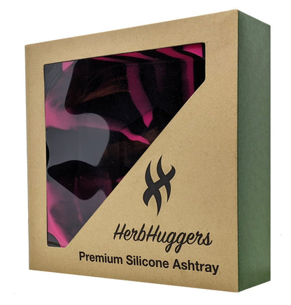 Herbhuggers | Premium Silicone Ashtray Featuring Center Tap Ash and Glassware Clearer with Accessory Organizing Slot Holders Silicone Ashtray ONE