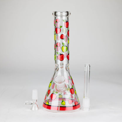 10" Glass Bong With Fruit Design Glass Bong 777 Smoke