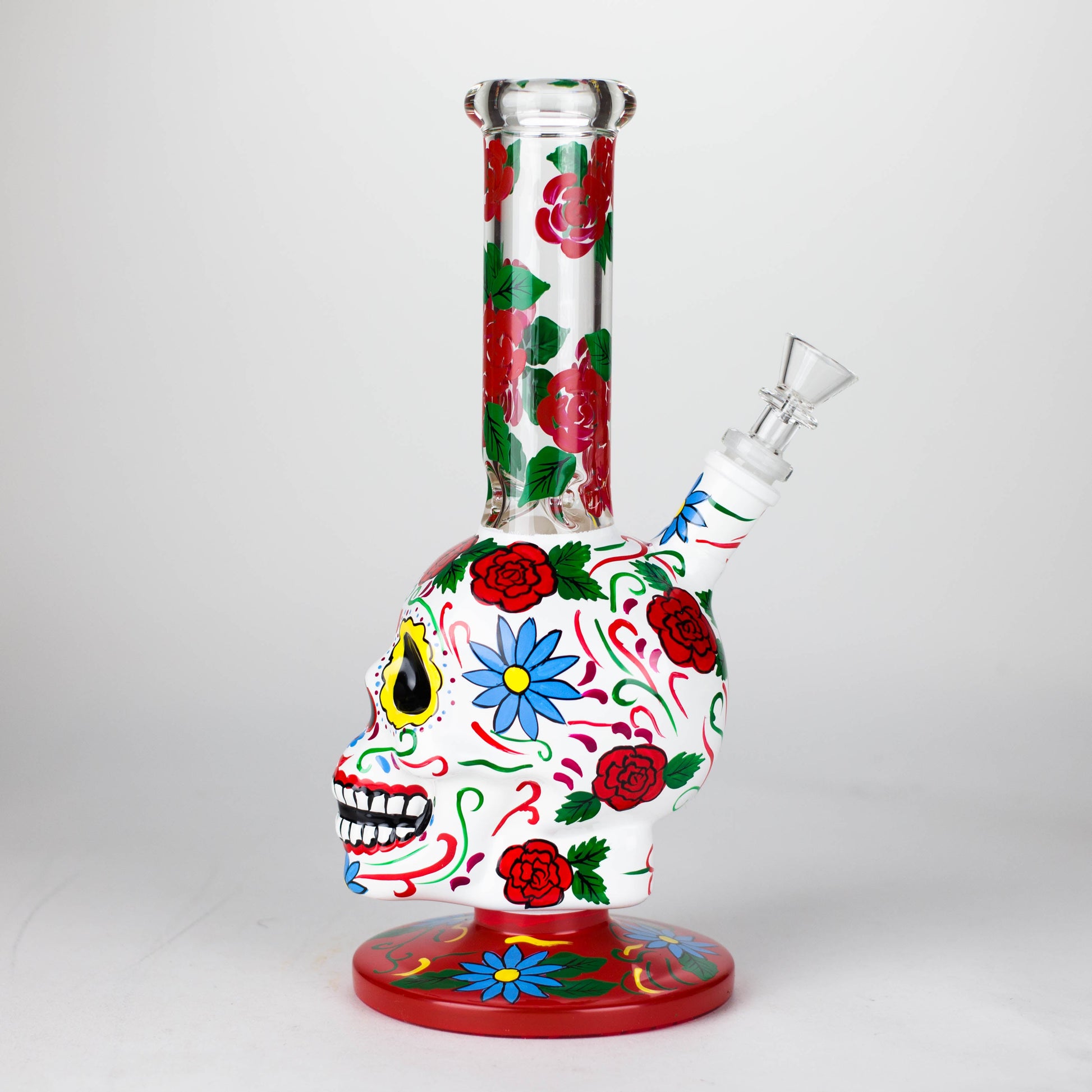 10" Sugar Skull-Themed glass bong [SK Series] Glass Bong BB Canada