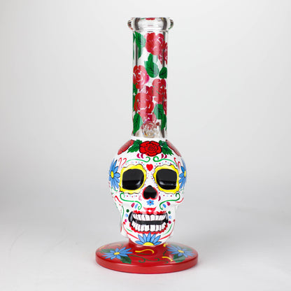 10" Sugar Skull-Themed glass bong [SK Series] Glass Bong BB Canada