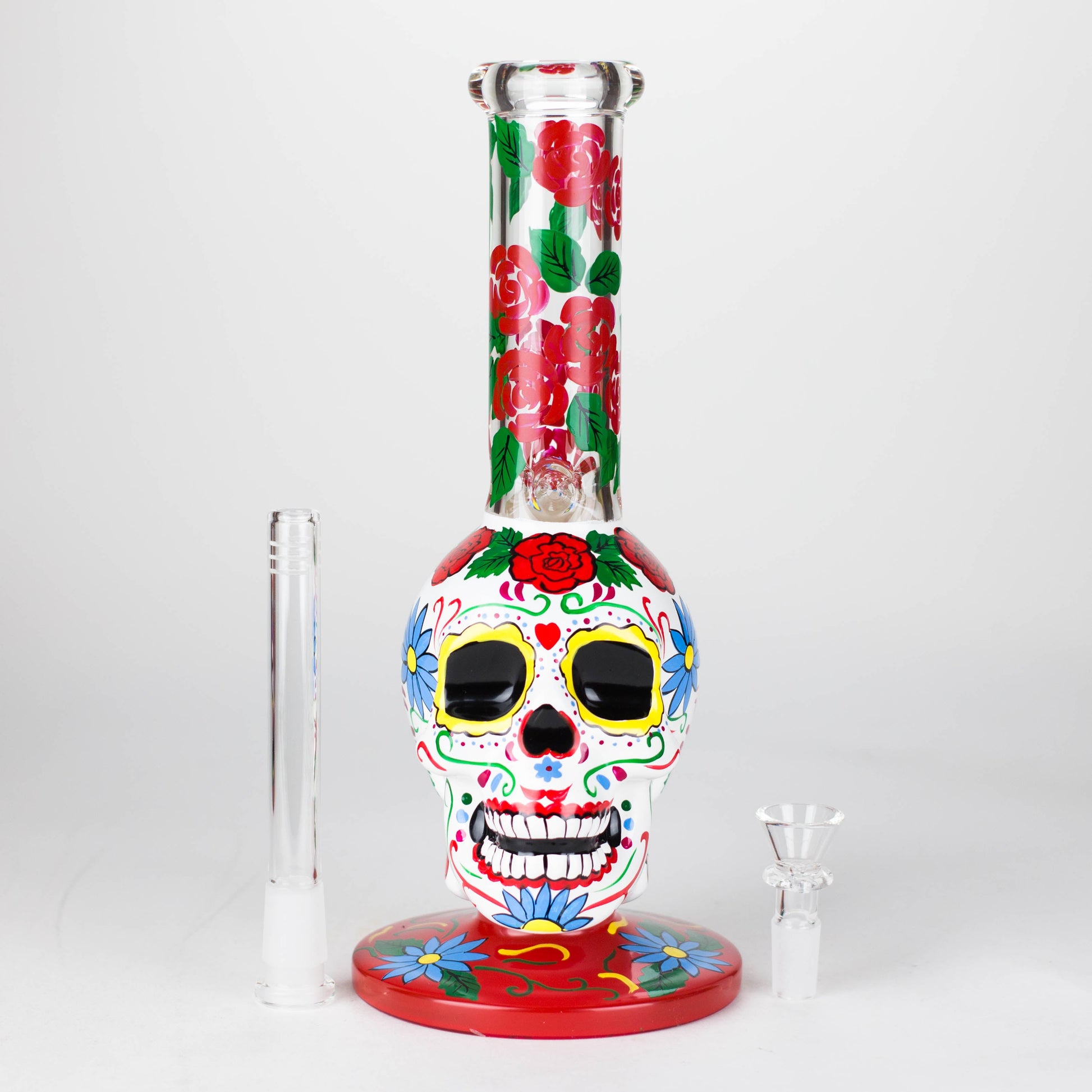 10" Sugar Skull-Themed glass bong [SK Series] Glass Bong BB Canada