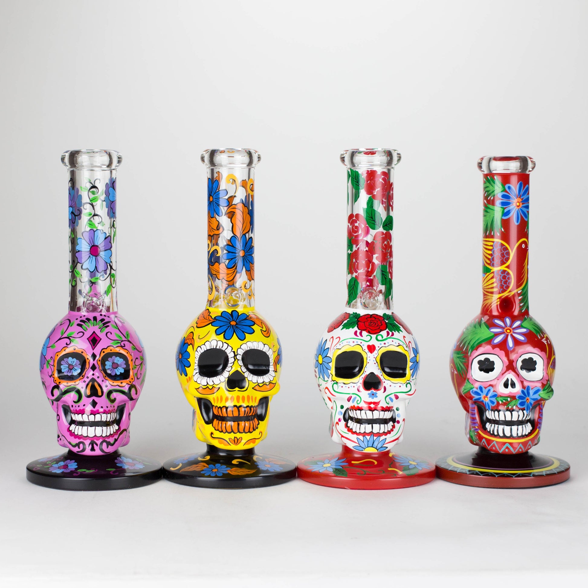 10" Sugar Skull-Themed glass bong [SK Series] Glass Bong BB Canada