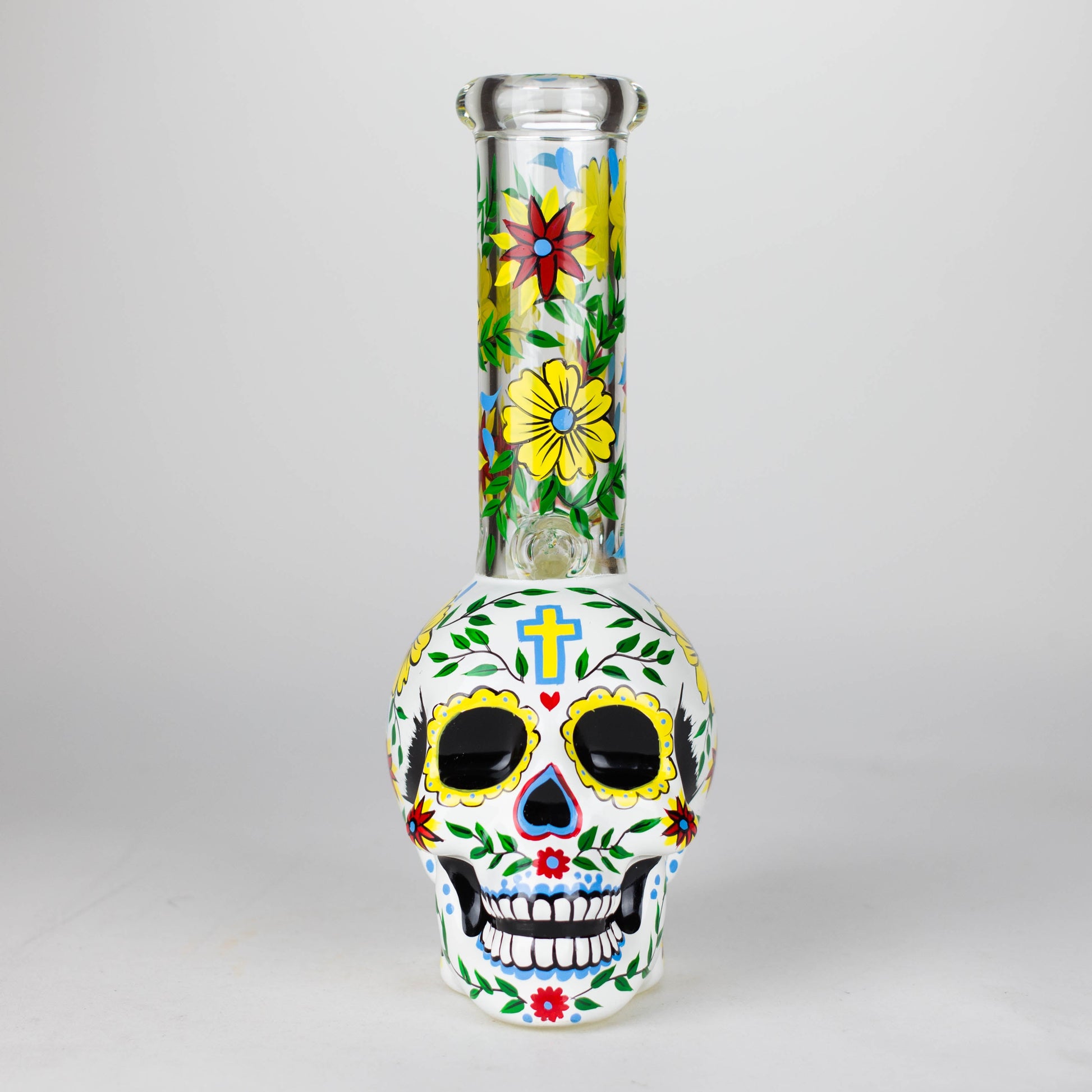 9" Sugar Skull-Themed glass bong [SK Series] Glass Bong BB Canada