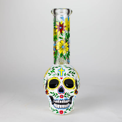 9" Sugar Skull-Themed glass bong [SK Series] Glass Bong BB Canada