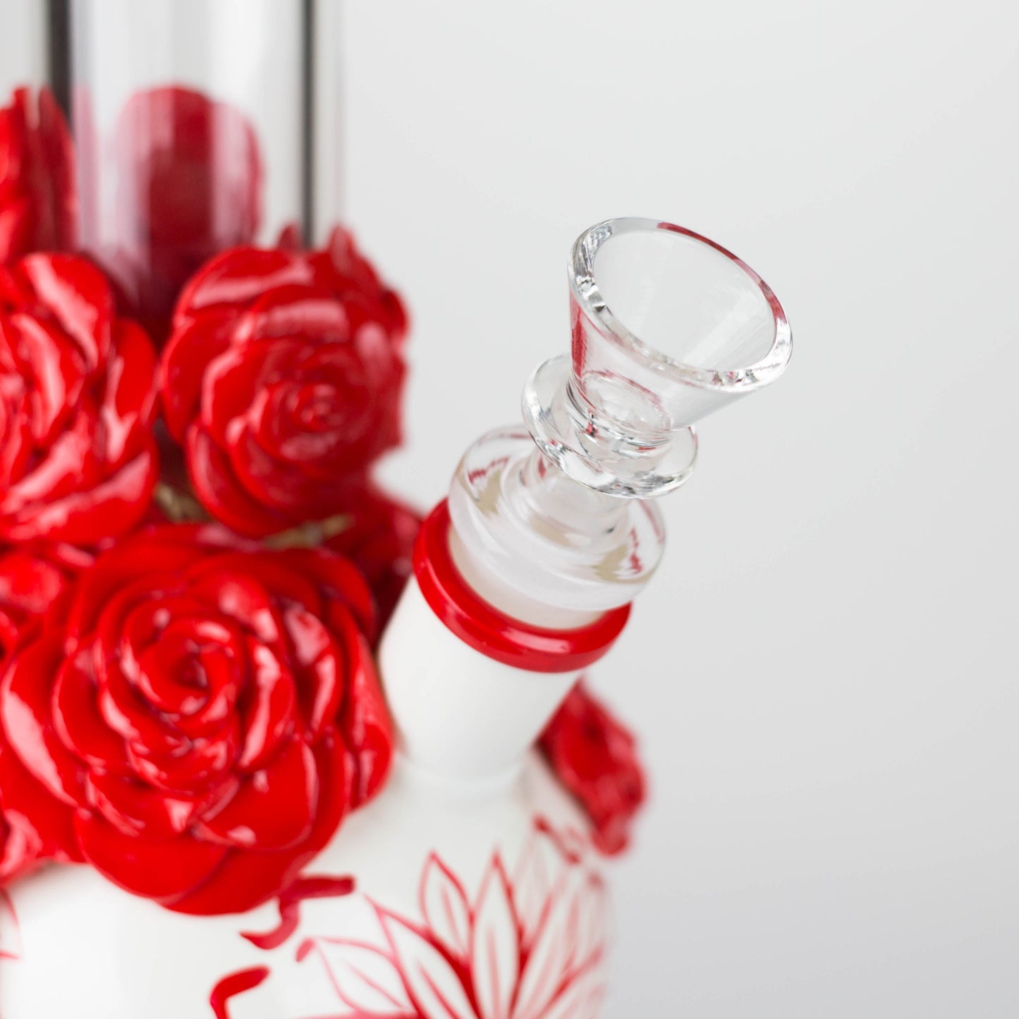 9" Rose sugar skull-themed glass bong [SK16] Glass Bong BB Canada