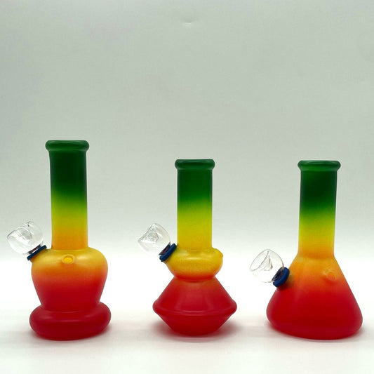 6" Glass Bong - Assorted Color [PIP560] Glass Bong NIBO Distribution Design 3