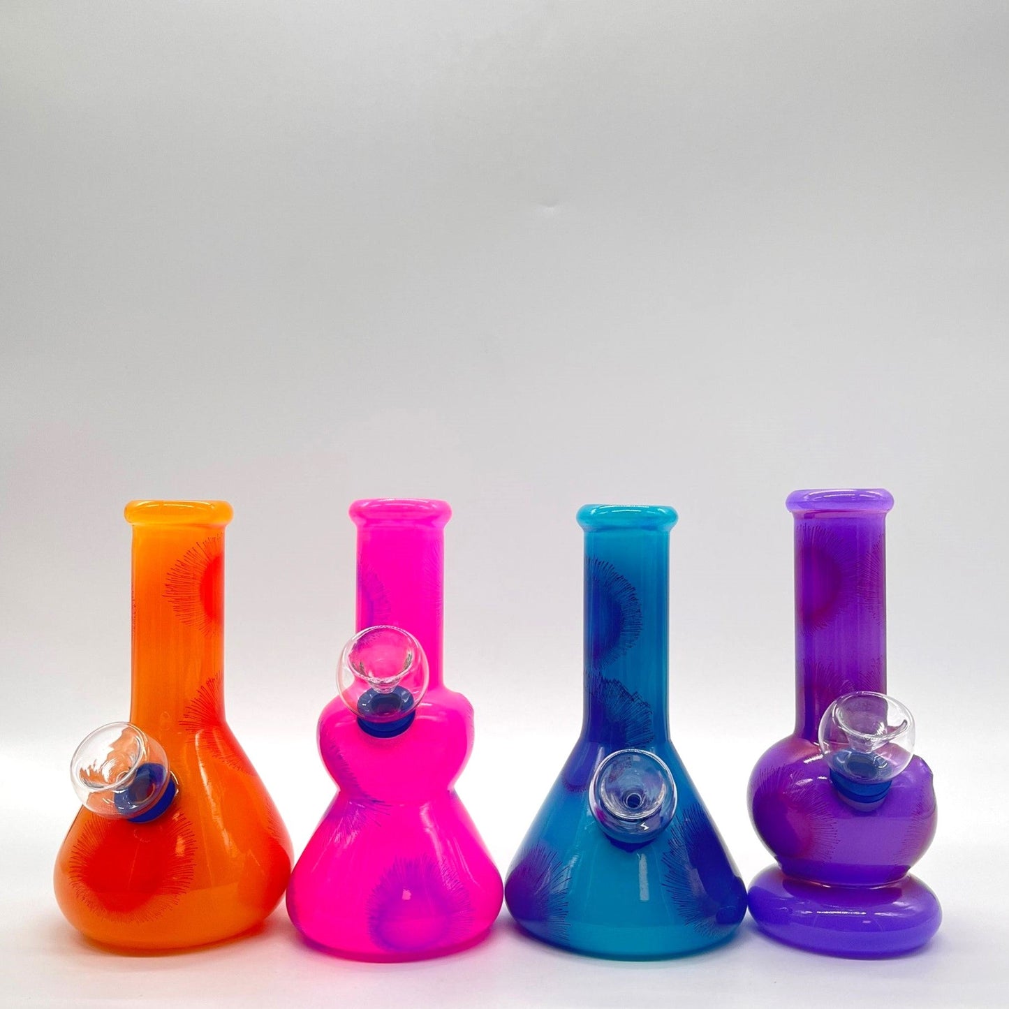 6" Glass Bong - Assorted Color [PIP560] Glass Bong NIBO Distribution Design 2