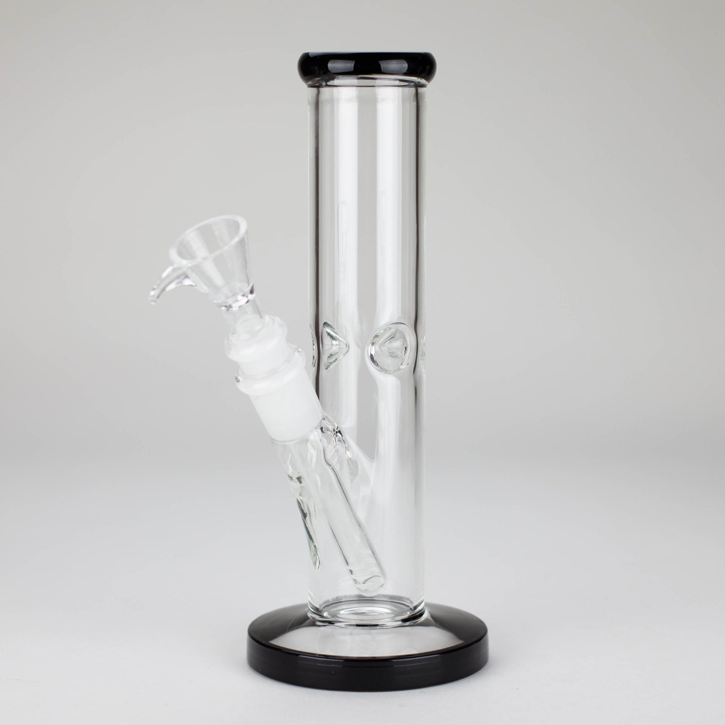 8" Glass Straight Bong [PIP508] Glass Bong NIBO Distribution Black