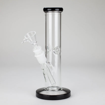 8" Glass Straight Bong [PIP508] Glass Bong NIBO Distribution Black