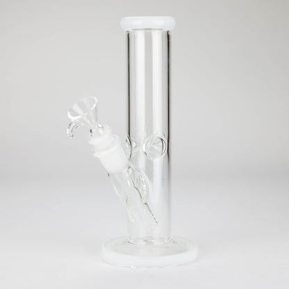 8" Glass Straight Bong [PIP508] Glass Bong NIBO Distribution White