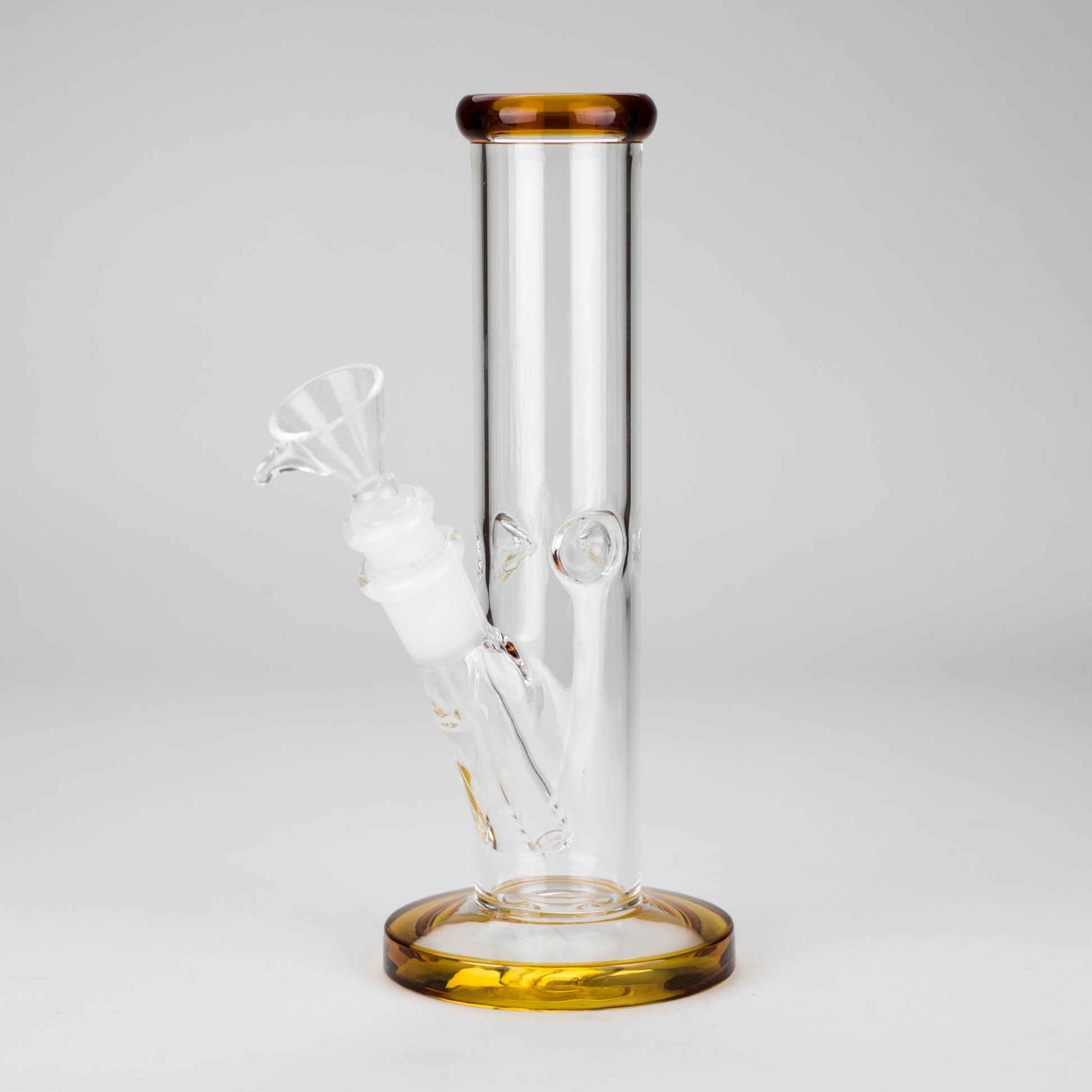 8" Glass Straight Bong [PIP508] Glass Bong NIBO Distribution Amber