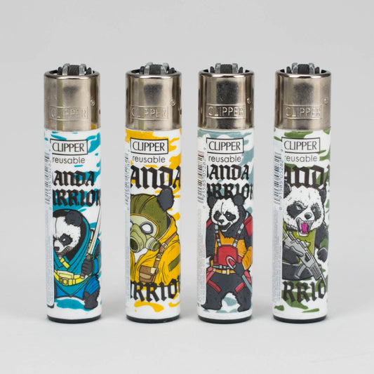 CLIPPER | Panda Warriers Classic Display of 48 [LT1001PAW] Lighter ONE