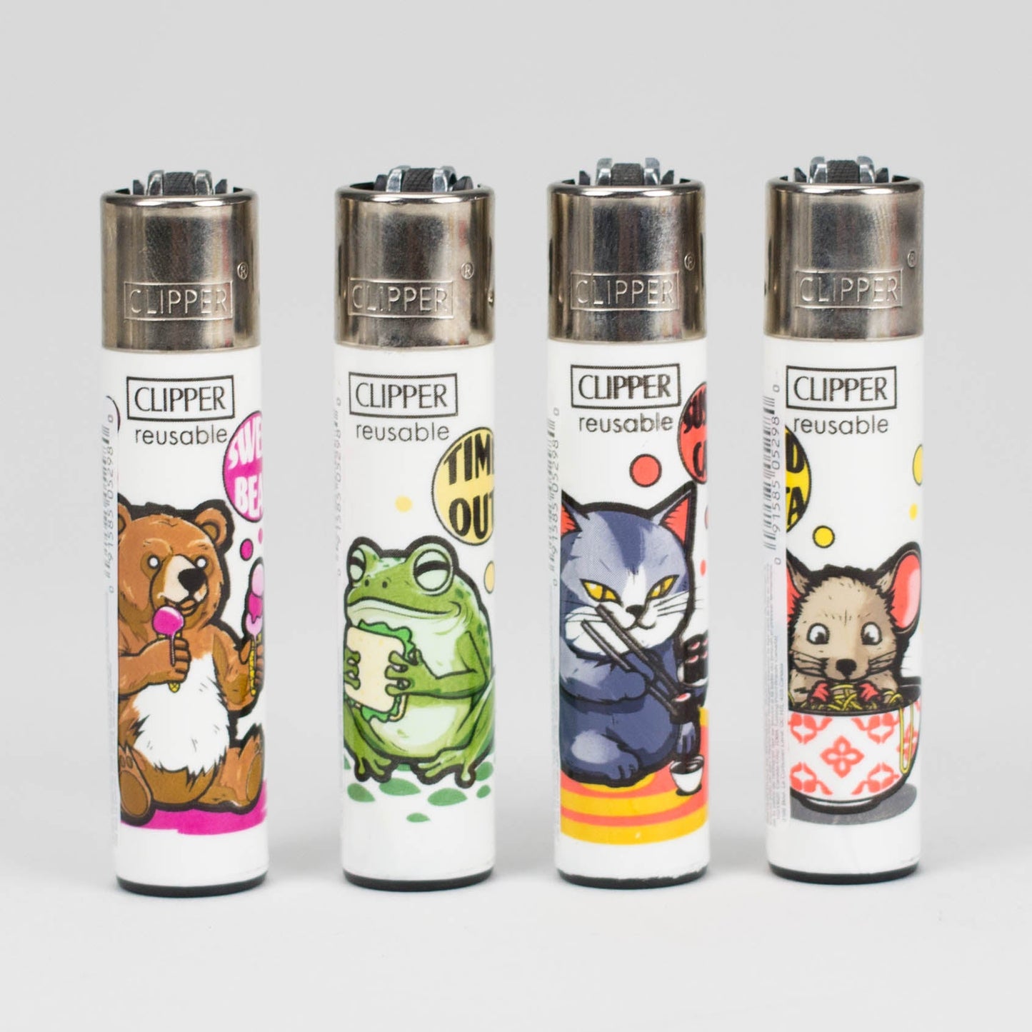 CLIPPER | Random Creatures - White Classic Display of 48 Lighter ONE