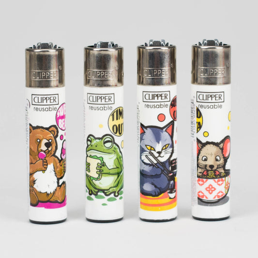 CLIPPER | Random Creatures - White Classic Display of 48 Lighter ONE