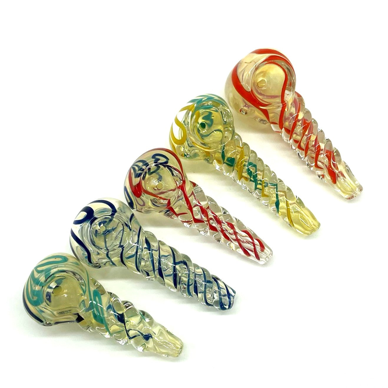 Insideout Twist Glass Pipe 3.5" - Assorted Design [PIP678] Glass Pipe NIBO Distribution