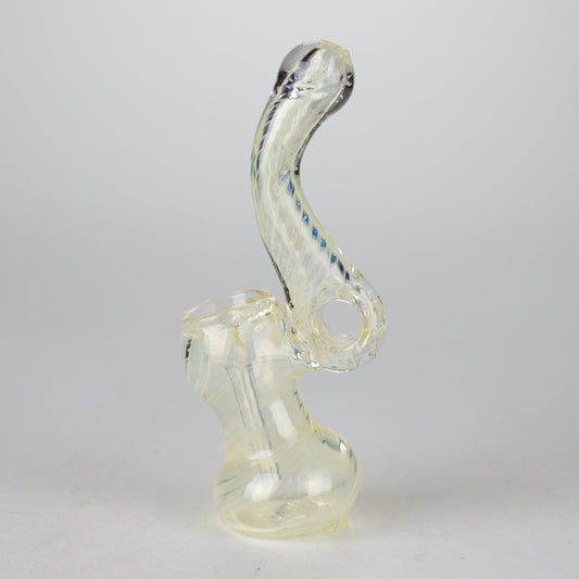 6" Single Chamber Bubbler – Assorted Colors and Designs Glass Pipe Bongzie Smokes