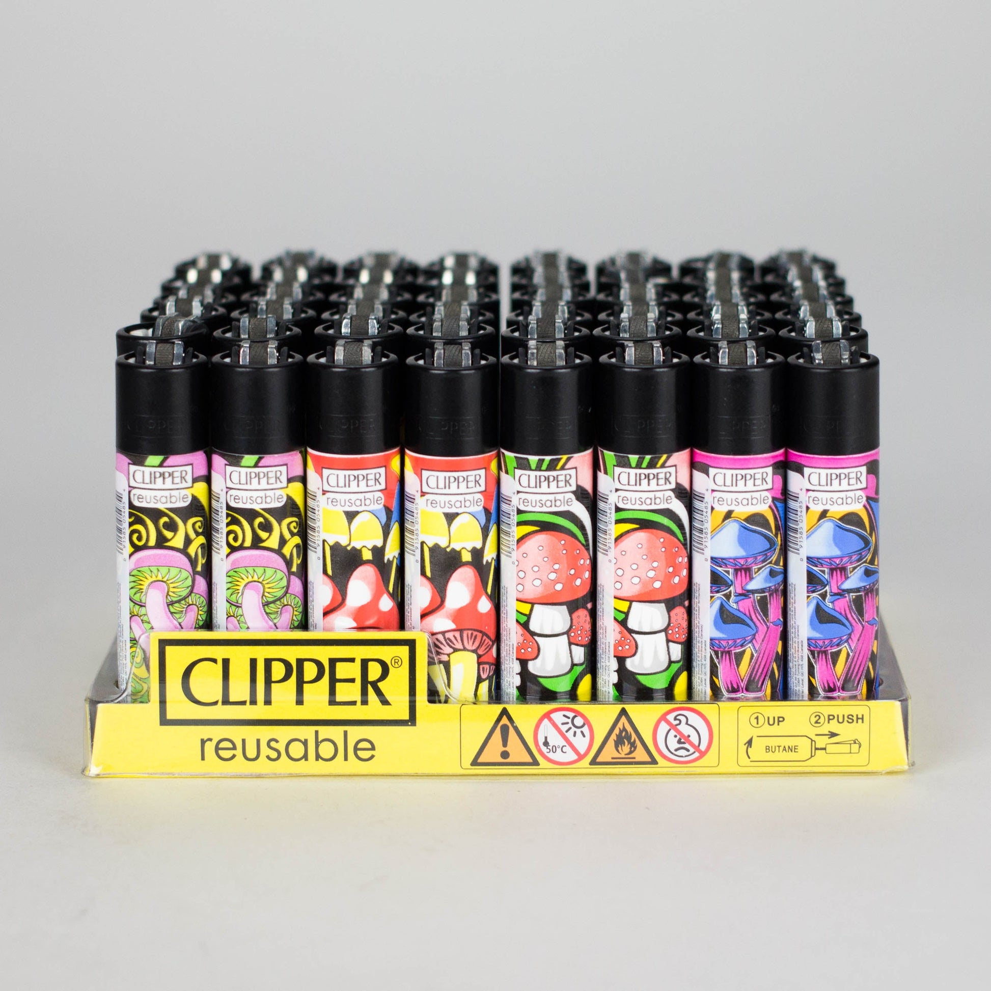 CLIPPER | "Mushroom Colors" Classic Display of 48 [LT1001MUC] Lighter ONE